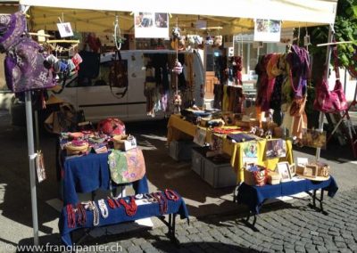 Votre stand Frangipanier artisanat du commerce équitable sur les marchés de Suisse-Romande - 4