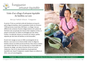 Frangipanier reportage visite village artisanat du bambou Laos